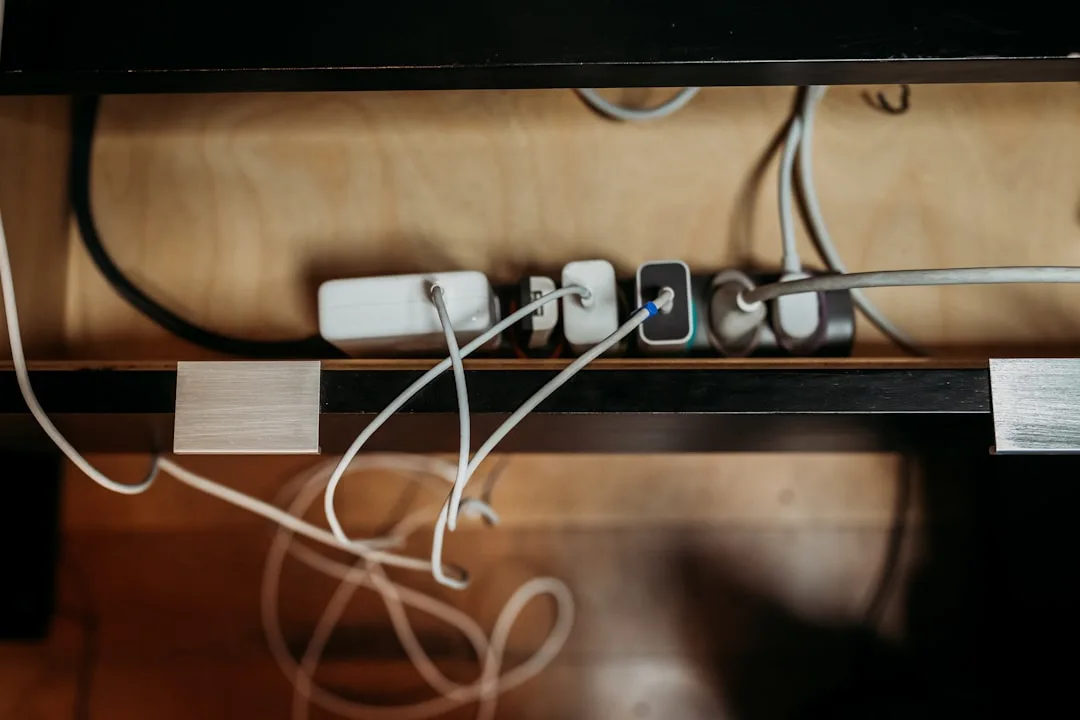 white and black power strip