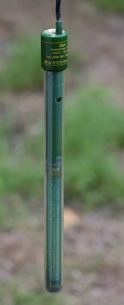 Immersion aquarium heater